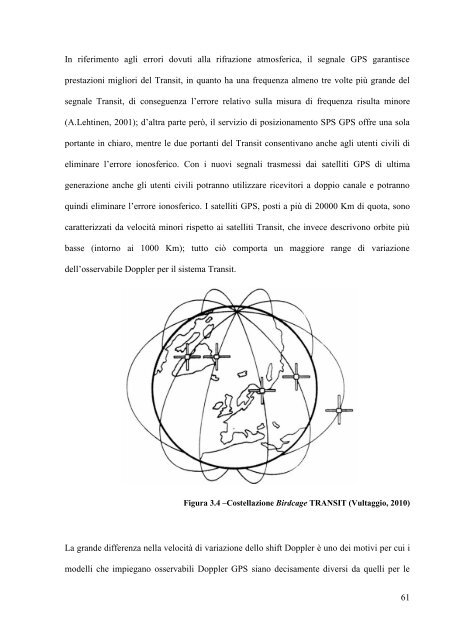 A. De Simone, "Posizionamento Doppler con osservabili GPS