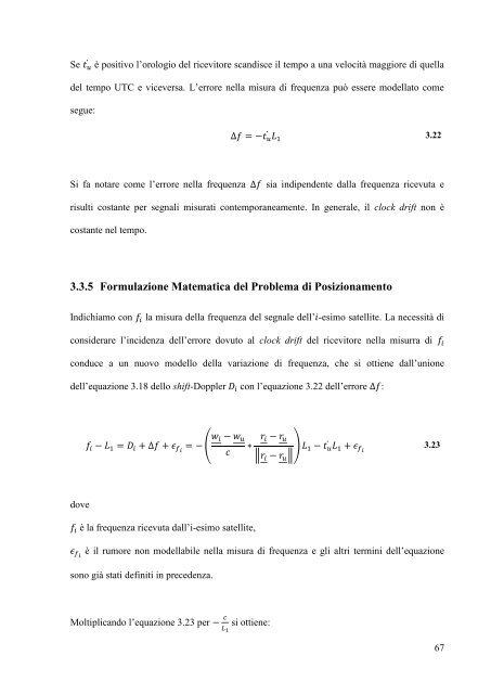 A. De Simone, "Posizionamento Doppler con osservabili GPS