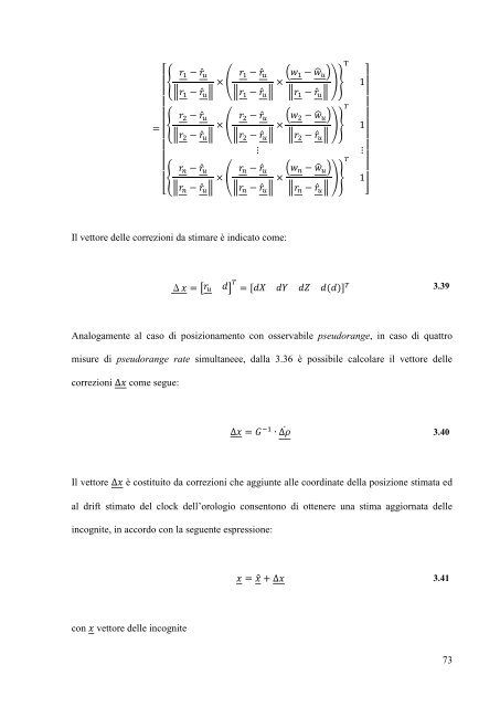 A. De Simone, "Posizionamento Doppler con osservabili GPS