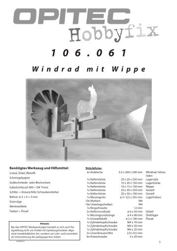 Windrad mit Wippe