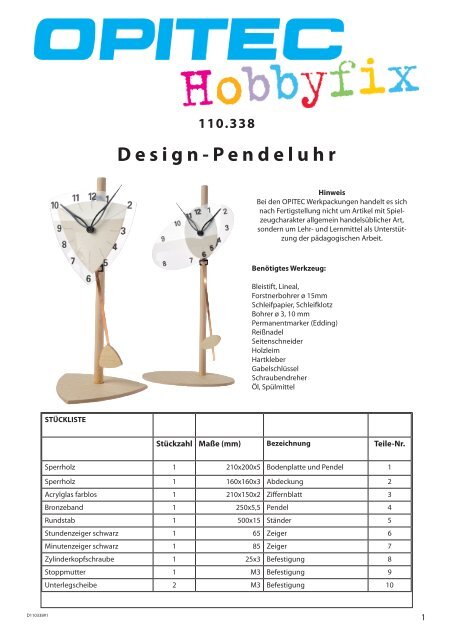 Design-Pendeluhr