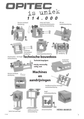 Technische bouwdoos Machines en aandrijvingen