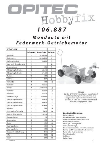 106.887 Mondauto mit Federwerk-Getriebemotor