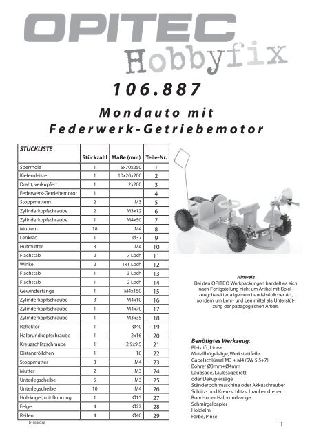 106.887 Mondauto mit Federwerk-Getriebemotor