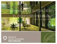 embedding sustainability in organizational culture - Network for ...