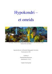 Hypokondri - et omrids, 2003 - Dansk Sundhedspsykologisk Selskab