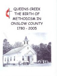 Queens Creek, The Birth of Methodism in Onslow County, 1780-2005