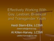 Effectively Working With Gay, Lesbian, Bi-sexual and Transgender ...