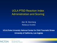 UCLA PTSD Reaction Index Administration and Scoring