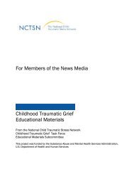 Childhood Traumatic Grief Educational Materials - National Child ...