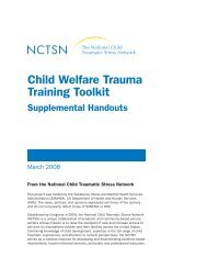 Child Welfare Trauma Training Toolkit - National Child Traumatic ...