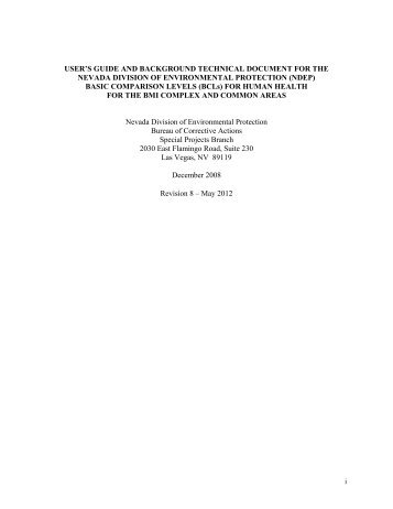 user's guide and background technical document for the nevada ...