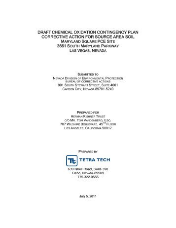 draft chemical oxidation contingency plan corrective action for ...