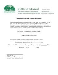 Stormwater General Permit NVR050000 - Nevada Division of ...