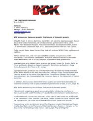 Page 1 FOR IMMEDIATE RELEASE Sept. 3, 2011 Contact: A. Jinnie ...