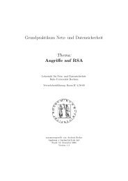 Angriffe auf RSA - Lehrstuhl für Netz- und Datensicherheit - Ruhr ...