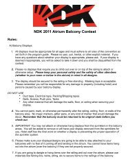 NDK 2011 Atrium Balcony Contest Rules