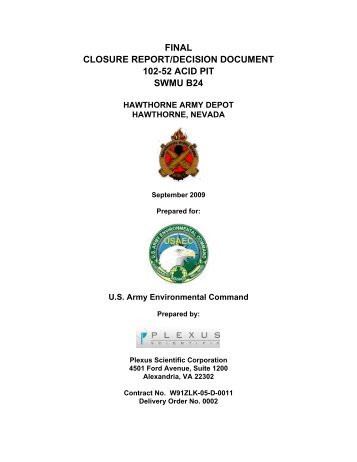 Closure Decision Document - Nevada Division of Environmental ...