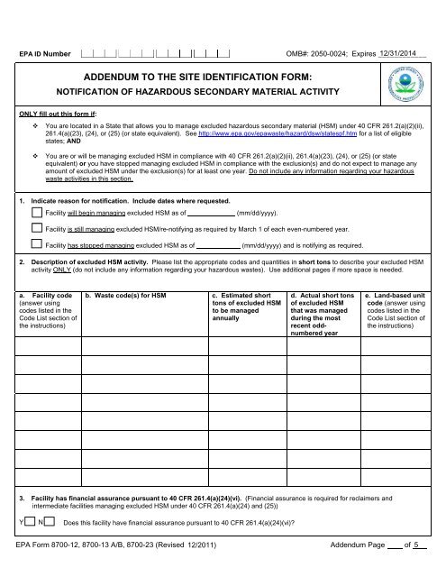 Precious Metals Recovery LLC RCRA Permit Application Dry Hills ...