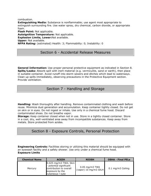 Precious Metals Recovery LLC RCRA Permit Application Dry Hills ...