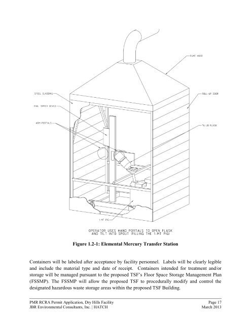 Precious Metals Recovery LLC RCRA Permit Application Dry Hills ...