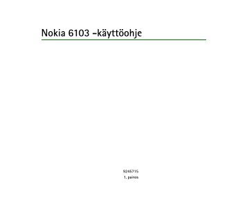 Nokia 6103 -käyttöohje