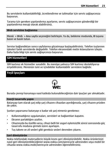 PDF Nokia 2220 slide Kullanım Kılavuzu