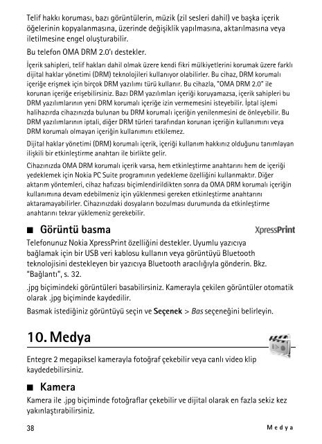 PDF Nokia 6500 classic Kullanım Kılavuzu