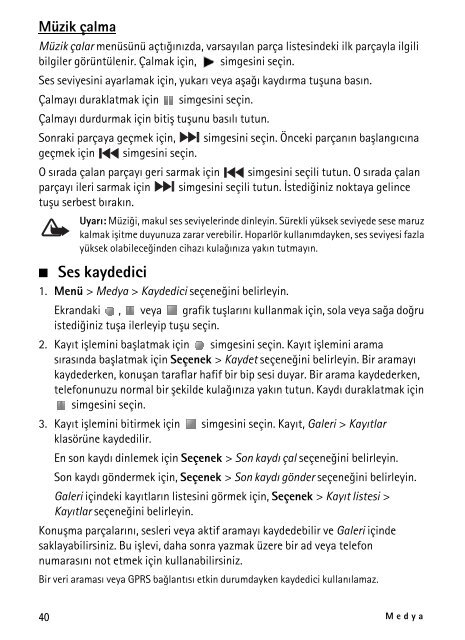 PDF Nokia 6500 classic Kullanım Kılavuzu