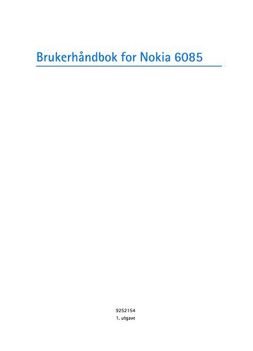Brukerhåndbok for Nokia 6085