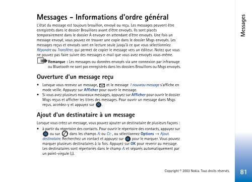 PDF Nokia 3660 Guide d'utilisation