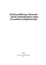 Etnisk profilering i Danmark - Institut for Menneskerettigheder