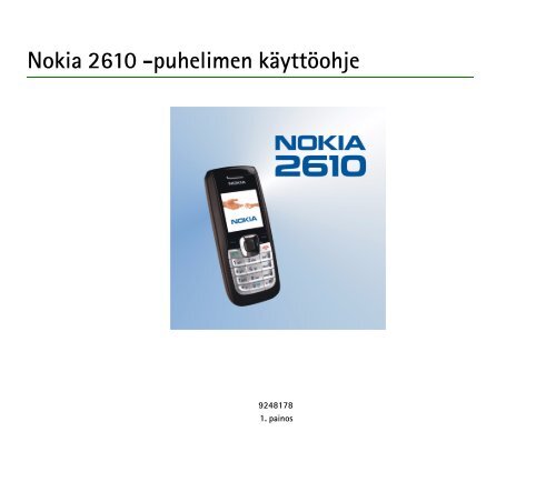 Nokia 2610 -puhelimen käyttöohje