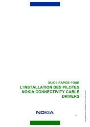 guide rapide pour l'installation des pilotes nokia connectivity cable ...