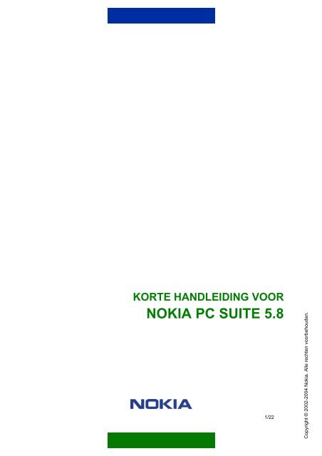 korte handleiding voor nokia pc suite 5