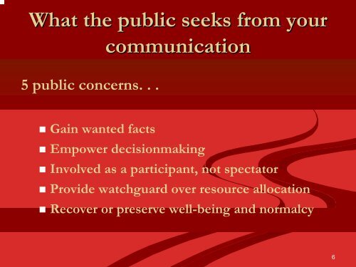 Risk and Crisis Communication - Nebraska Disaster Behavioral Health