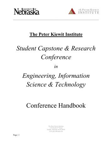 2012 PKI Student Capstone & Research Handbook - The Peter ...