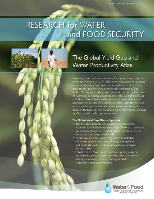 The Global Yield Gap and Water Productivity Atlas - The Water for ...