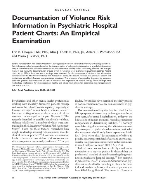 Psychiatric Charting