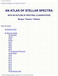 An Atlas of Stellar Spectra - NED