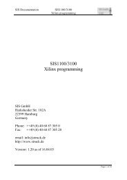 SIS1100/3100 Xilinx programming