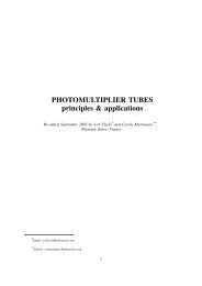 PHOTOMULTIPLIER TUBES principles & applications - Low-Energy ...