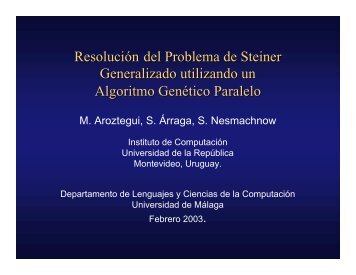 Resolución del Problema de Steiner Generalizado utilizando - NEO ...