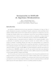 Incorporación en MATLAB de Algoritmos Metaheur´ısticos - NEO