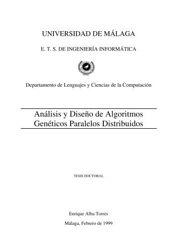 Análisis y Diseño de Algoritmos Genéticos Paralelos Distribuidos