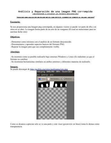 Documento Análisis y Reparación de una imagen PNG ... - Neobits