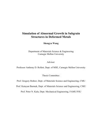 Simulation of Abnormal Growth in Subgrain Structures in Deformed ...