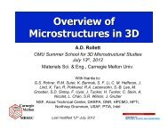 Overview of Microstructures in 3D - Materials Science and Engineering