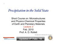 Precipitation in the Solid State