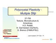 Polycrystal Plasticity - Multiple Slip